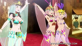 Belly dancing girls in anime Suisei no Gargantia DxD