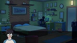 otakus rage porn game part1 waking up to big tits