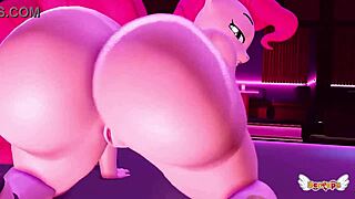 Pinkie pie gives detailed jerk off instructions with her big ass in hentai style.