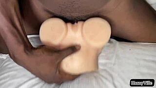 Gay man’s solo pleasure with sex doll