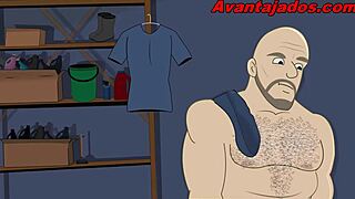 i'm drawing this gay dirty sex scene set in college with intense actions