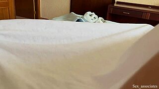 Stepmom Shares Hotel Bed and Her Tight Ass with Stepson in Taboo Moment.