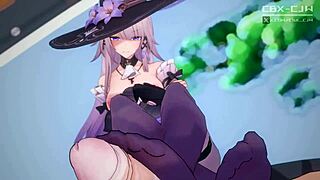 Watch Herta in anime hentai action!