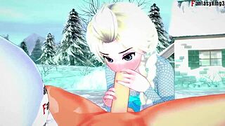 Is Elsa from Frozen Sucking and Having Sex in This Fantasy?