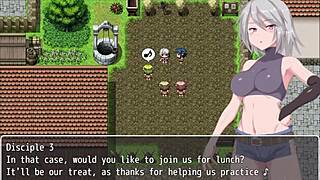 grace explores labyrinth town with toys and fingering