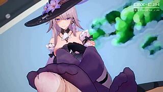 Watch Herta in anime hentai action!