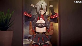 Arlecchino engages in detailed anime hentai action