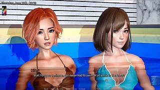 Small boobed babe gets into some trouble in this cartoon porn