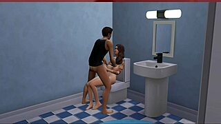 stepmom's mouth gets messy in wild cartoon action!