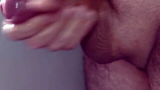 Watch These Intense Cumshots Explode in the Bathroom!