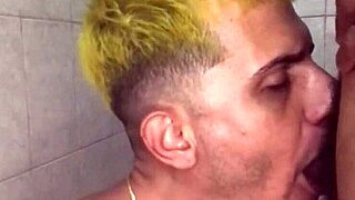 boy playing soccer comes for secret blowjob.