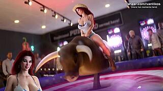 Petite teen has threesome in public restroom