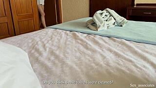 Amateur stepson enjoys forbidden hotel affair with seductive mother-in-law