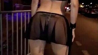 sexy milf slut flashing her nude body in public outdoor snaps