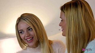 Erotic blondes Abby Cross and Blake Eden in hardcore action