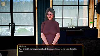 suggestive milf with big tits and ass in game