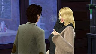 A man seduces an innocent woman and has sex with her in the bathroom after drinking coffee with his friend