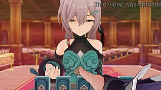 Qingque and Jing Yuan's passionate anime porn scene