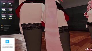 Squirtflood for curvy Vtuber in spicy 3D hentai game