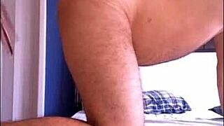 that gay guy takes a hard spanking from the muscular hunk