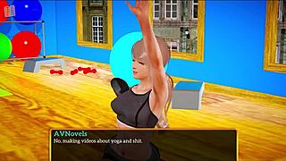 Adult visual novels: Small boobed amateur in family fun