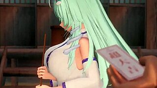 Hey, want Sanae to give you a wild titjob?