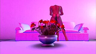 He came home and had a hot experience with an anime sex goddess