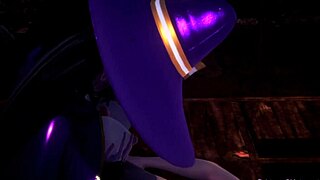 Genshin Impact 3D hentai with Mona’s boobjob action