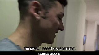 Young Latin boys have sex for money in a group session