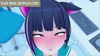 kyouyama kazusa from blue archive in anime style