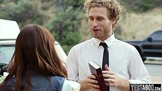 BRUNETTE TEEN 18+ GETS MISSIONARY FUCKED HARD