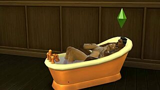 Gay threesome with big tits and daddy action in The Sims 4