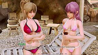 Harem Hotel 107 in the anime game features a lively hotel setting with lots of interactions.