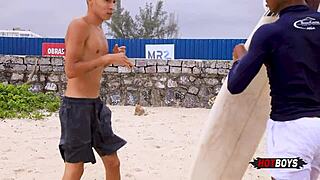 fucking naughty surfer's ass in pov