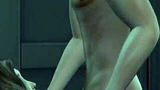 3D animated blowjob scenes with a teacher and a monster cock