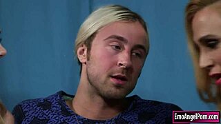 stepson bangs inked stepmom and stripper in wild threesome