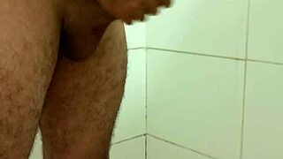 Skinny Gay Amateur Rotates During Solo Masturbation