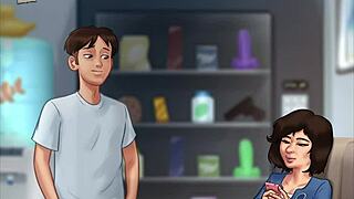 summertime saga 83 with brunette in game