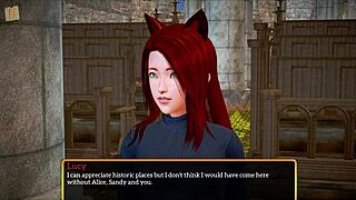 suggestive milf with big tits and ass in game