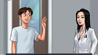 summertime saga 83 with brunette in game