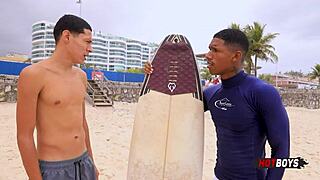 fucking naughty surfer's ass in pov