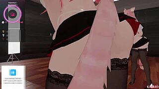 Squirtflood for curvy Vtuber in spicy 3D hentai game