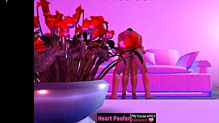 He came home and had a hot experience with an anime sex goddess