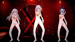 Ever seen 3D hentai with Honkai Star Rail Clara, March 7th, and Silverwolf?