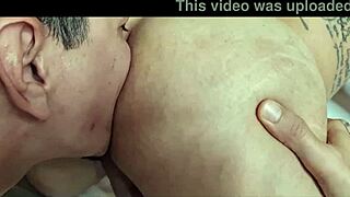 feeling intense pleasure with the tattooed guy