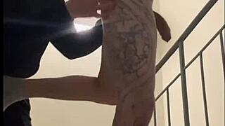 twink blowjob after catching guy jerking off