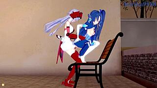 Symphogear babes in hot lesbian and futanari action