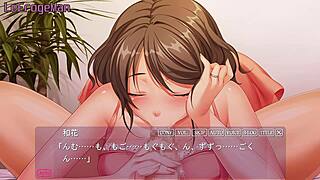 Nodoka intensely sucks her partner's cock in hentai anime