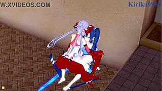 Symphogear babes in hot lesbian and futanari action