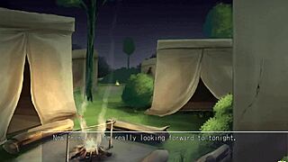 I play with horny heroine Ingrid's huge tits in the game